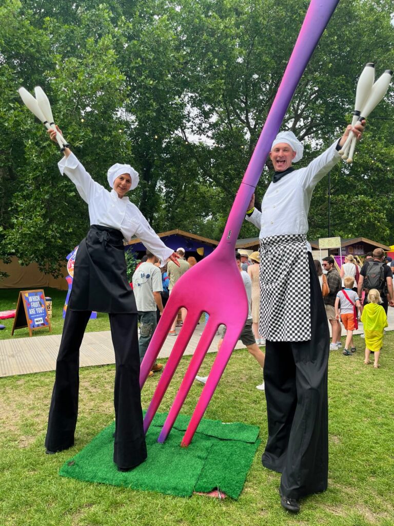 Stilting Walking Chefs - Regents PArk Food Festival - Jack in a box Entertainment