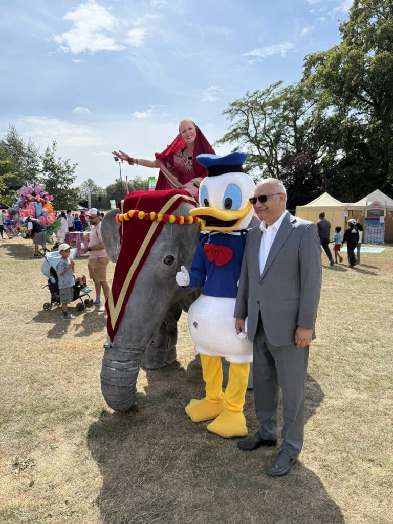 The Elephants on Parade and Keith Vaz at Leicester Mela